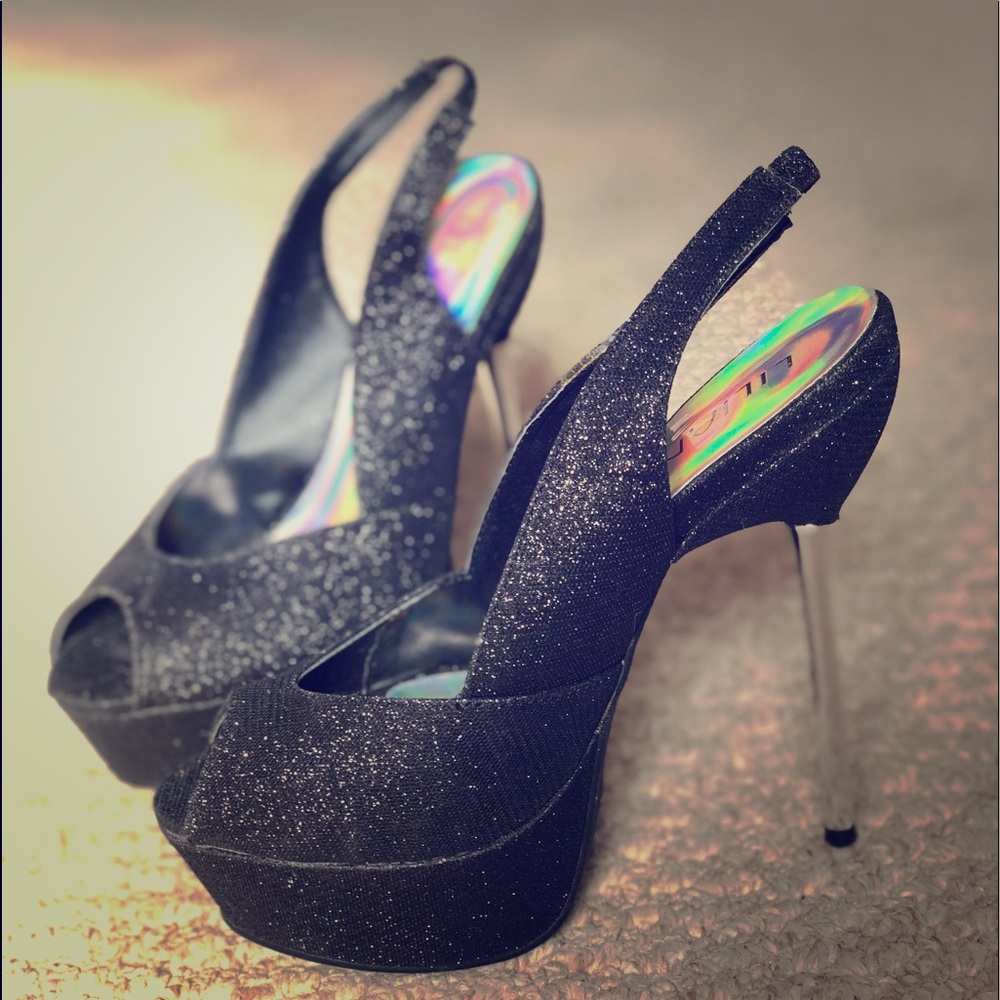 Sexy Black Stiletto High Heels